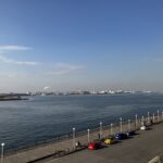 碧南緑地展望台からの衣浦港の風景。半田緑地も見える。